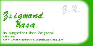 zsigmond masa business card